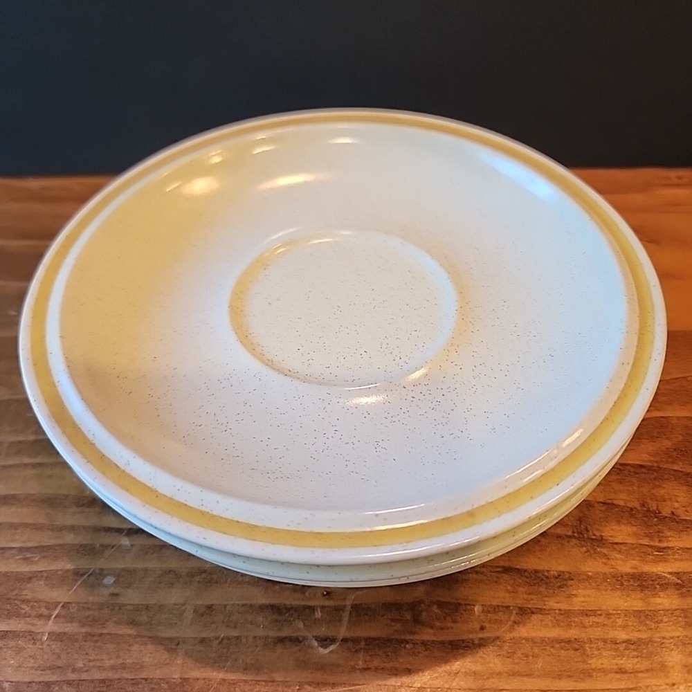 Lot of 3 Vintage Hand-Painted Hearthside Garden Festival Saucer (6") Stoneware